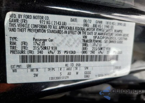 2013 Ford Focus Titanium z USA, uszkodzony, nr VIN 1FADP3N25DL120766